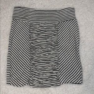 Solemio Black and White Striped Stretch Miniskirt women’s small Y2K